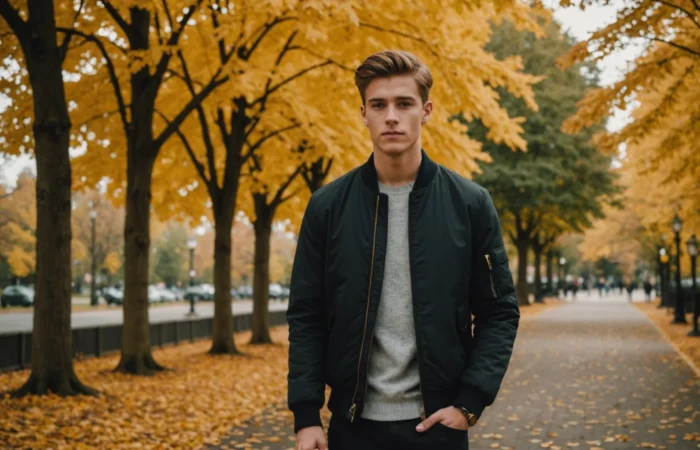 bombers homme laine